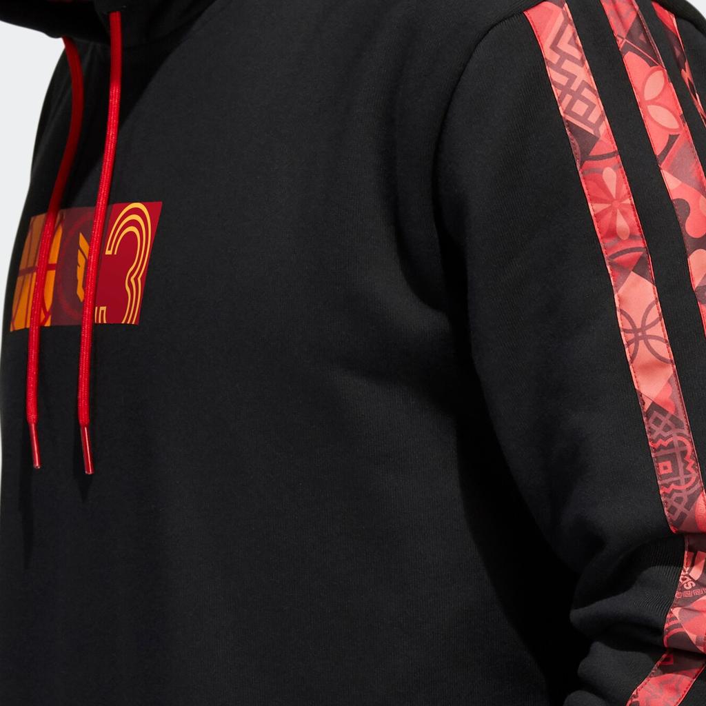 Adidas Year Of The Tiger Limited Edition Contrast Pattern Print Hoodie Men Tops Black HF5879