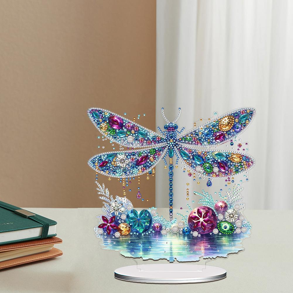 5D DIY Diamond Art Tabletop Decorations Acrylic Special Shape Peacock Diamond Painting Desktop Ornaments Kit Bedroom Table Decor