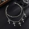 Punk Mehrschichtig Metall Stern Kreuz Anhänger Hosenkette Hip Hop Taille Schlüsselanhänger Jeans Kette Damen Trendiger Schmuck Zubehör Geschenke