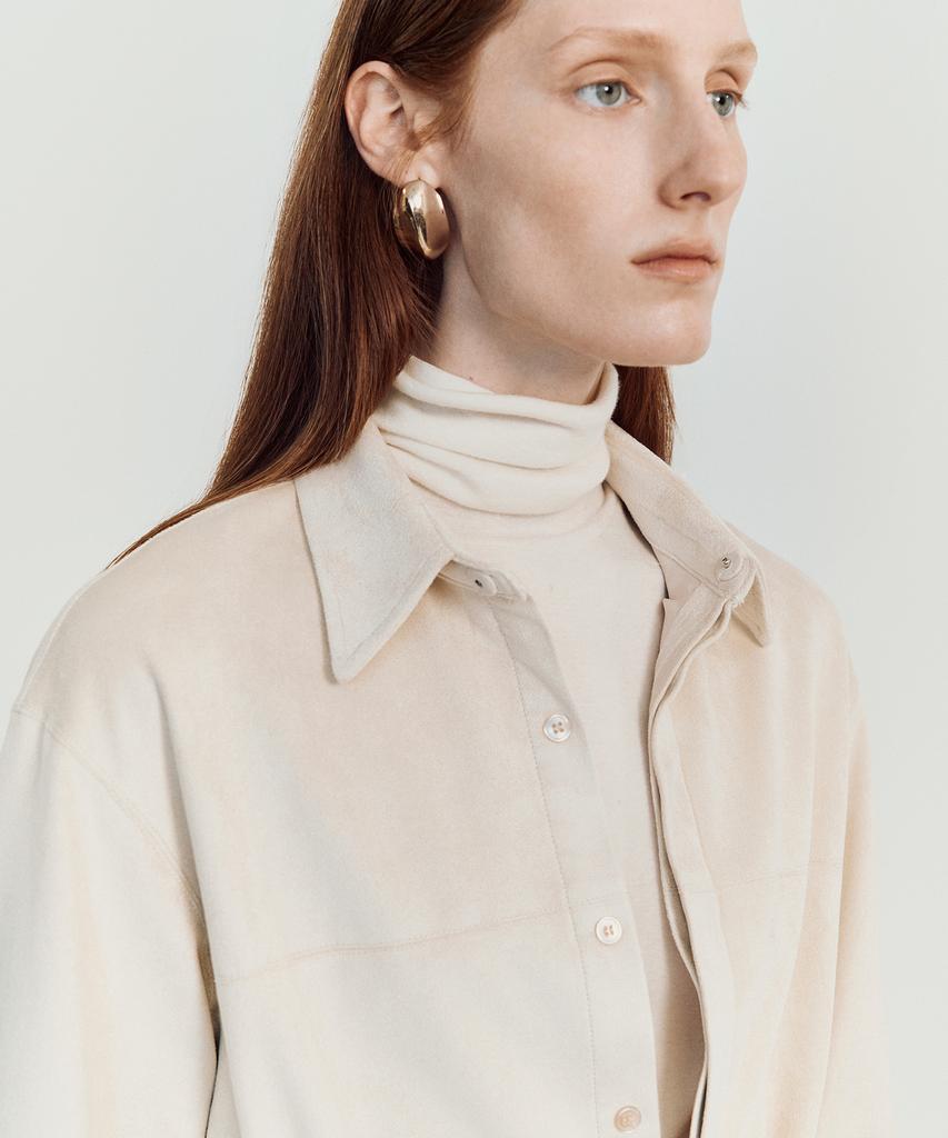 Meibeoyu Lenna Wool Turtleneck T-Shirt _ Ivory