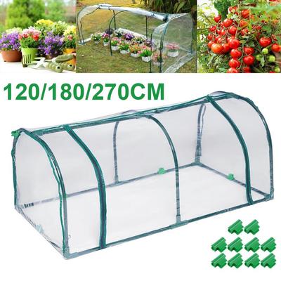 120/180/270cm Outdoor House Canopy Complete Plant Gardening Green with Frame Cover Tunnel New Greenhouse Flower Garden Shed