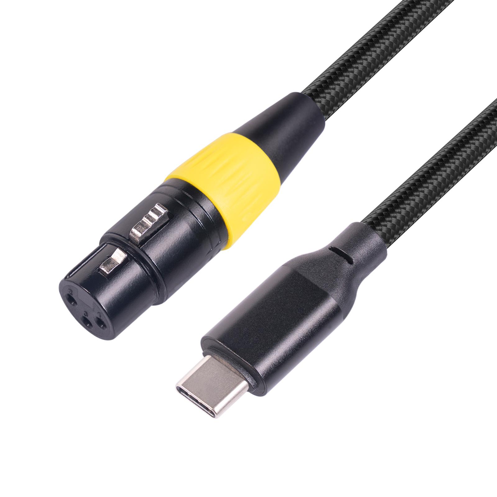 

Кабель-адаптер XLR-USB-C для микрофона, кабель XLR-мама для компьютера, интерфейс ПК Type-C, кабель-адаптер 2 м 3 м 300CM
