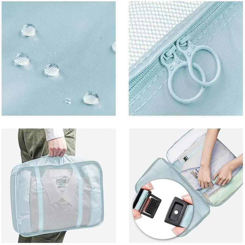 Twill Seven Piece Clothes Organizer Packing Bag Travel Luggage Clothing and Underwear Storage Bag