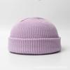 Knitted melon fur hat wool hat dome cold hat autumn and winter hat American retro knitted hat landlord hat