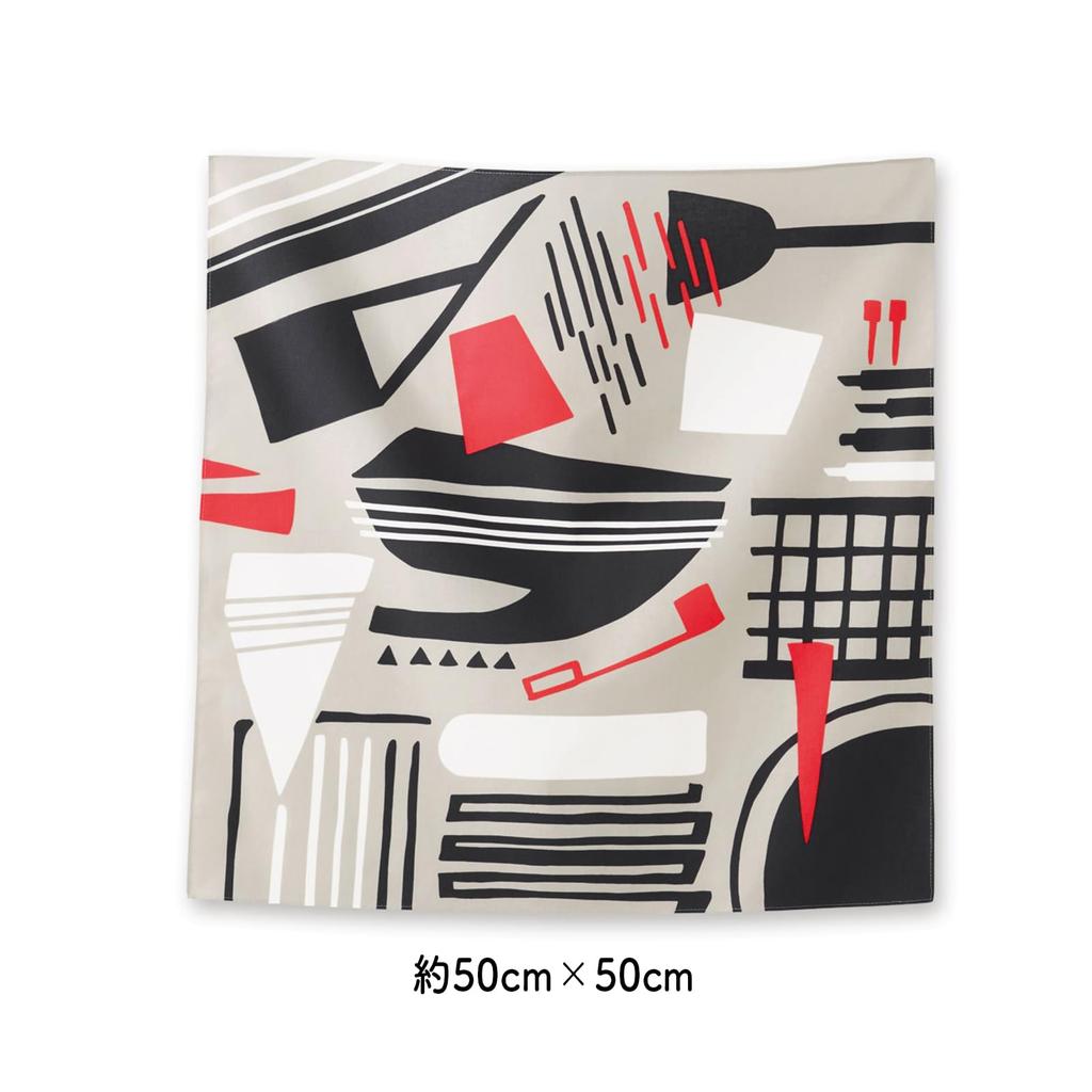 Miyamoto Towel Miyamoto Furoshiki Small Furoshiki Tool Made in 50 x 66056 Kenema+ (Tool) Japan, Beige, Approx. 50cm,