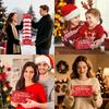 Festival 6 Pocket Christmas Cash Pouches Santa And Snowflake Pattern Recyclable Paper Red Envelope For Travel