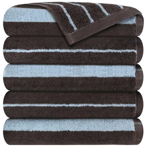 SONGWOL TOWEL Daily Stripe Facial Towel 180g Combed Cotton (180g X 5)