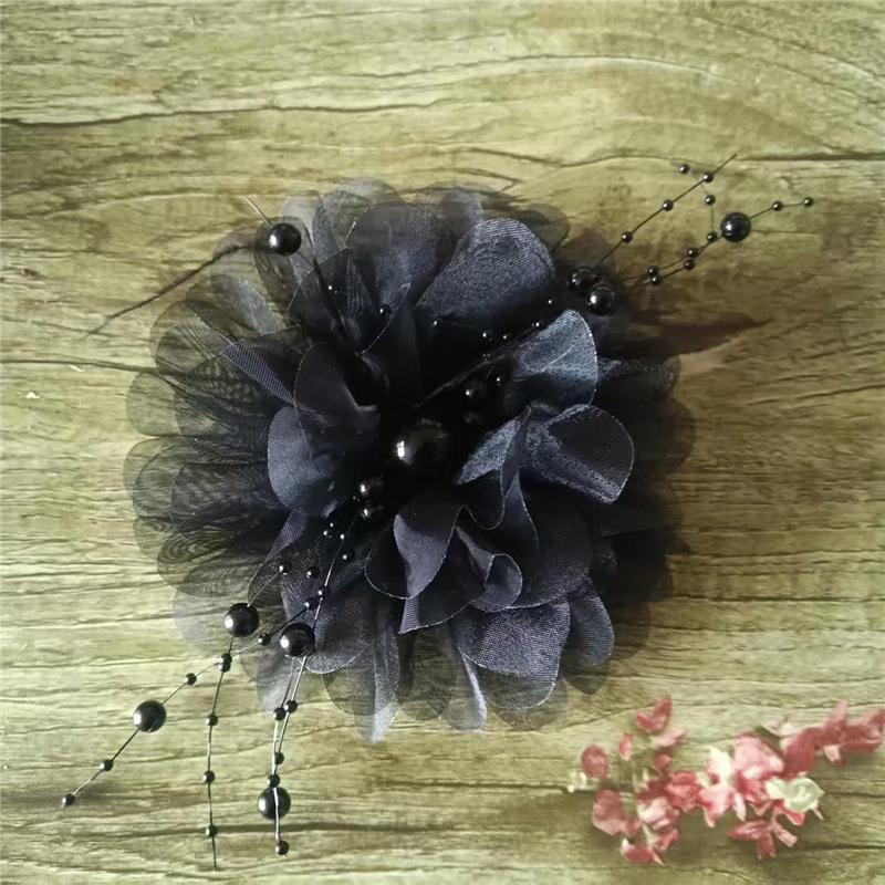 Peony Tassel Feather Claw Clip - Women s High-End Autumn/Winter Hair Accessory