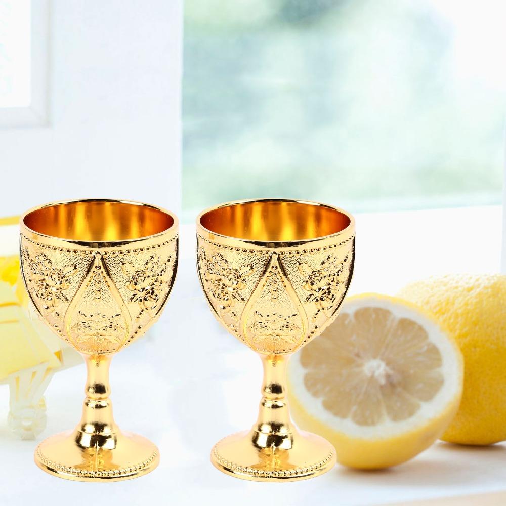 Zinc Alloy Wine Glass Gold Chalice Goblet Goblets & Chalices Shot Glass  For Wedding