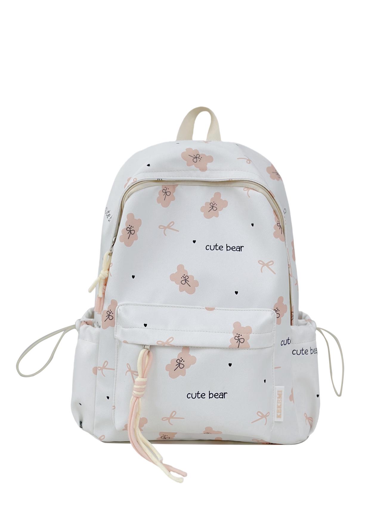 

Trendy Large Capacity Women s Backpack - Perfect for Junior High, High School, and College Students Single Bag розовый