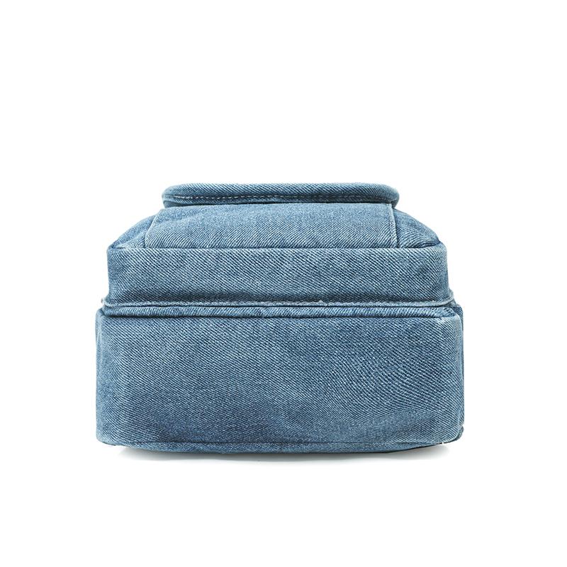 Zaino Borsa a Tracolla da Donna Borsa da Petto Multiuso Zaino in Denim All-match