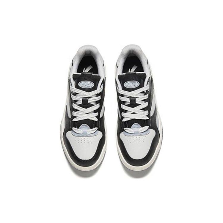 Anta Wave Shoes Thick Sole Height Increasing Non-Slip Low-Top Skate Shoes Men sneaker White Black 912348003-5