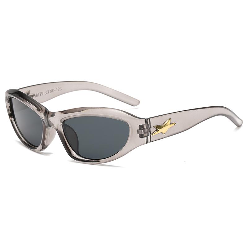 Y2k Cat Eye Sunglasses UV400 Protection Unisex Steampunk Fashion Shades for Women Men Outdoor Sports