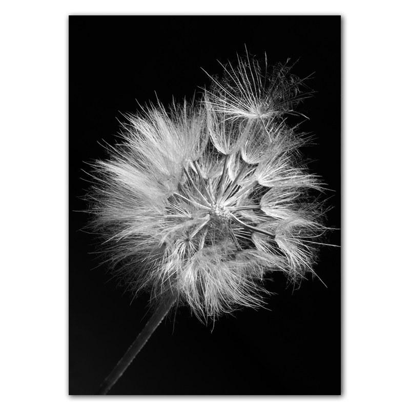 Holding Hands Couple Art Prints Poster Black White Seaside Scenery Picture Beautiful Dandelion Flower Wall Decor HD0117
