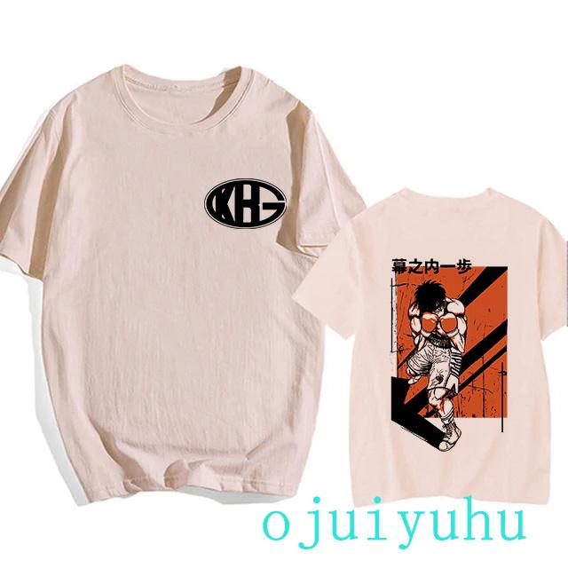 Hajime No Ippo Hip Hop EU Size TShirt Anime Harajuku Tee Tops Men Women Makunouchi Takamura T-Shirt KGB Y2k Manga Tshirt Clothes