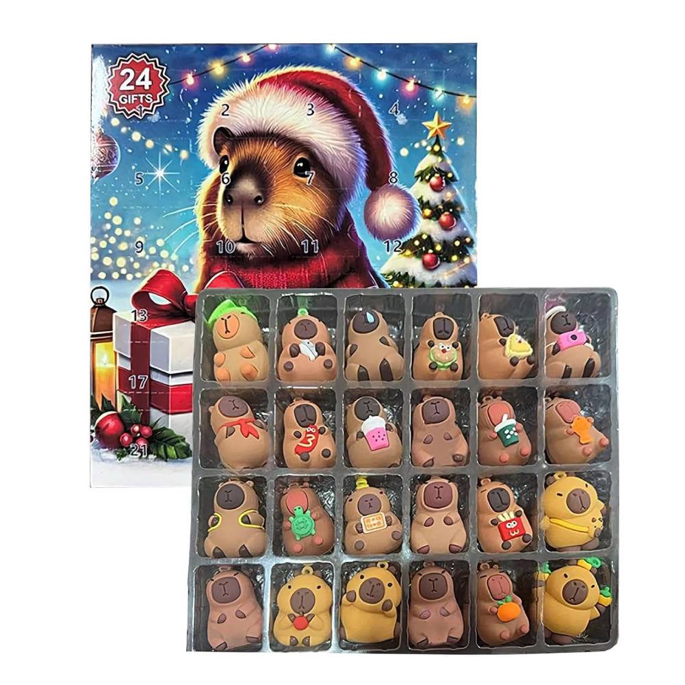 Capybara 24 Days Christmas Countdown Calendar Christmas Advent Calendar Xmas Countdown Calendar Christmas Gifts