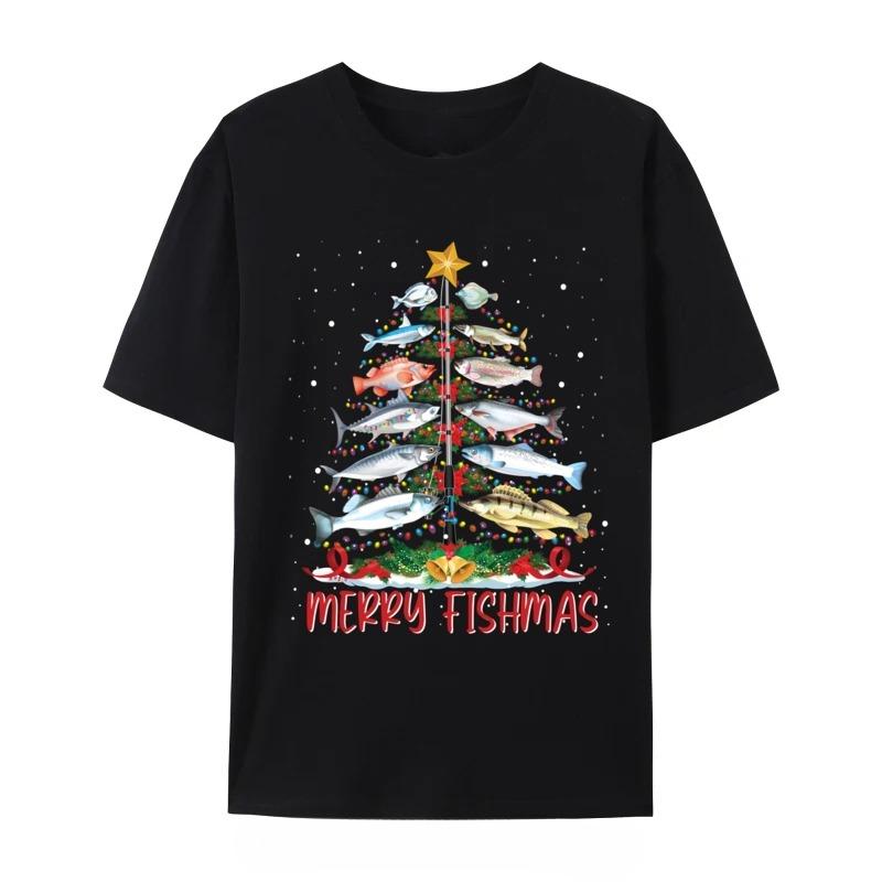 Fishing Christmas Tree Merry Fishmas T-shirt M