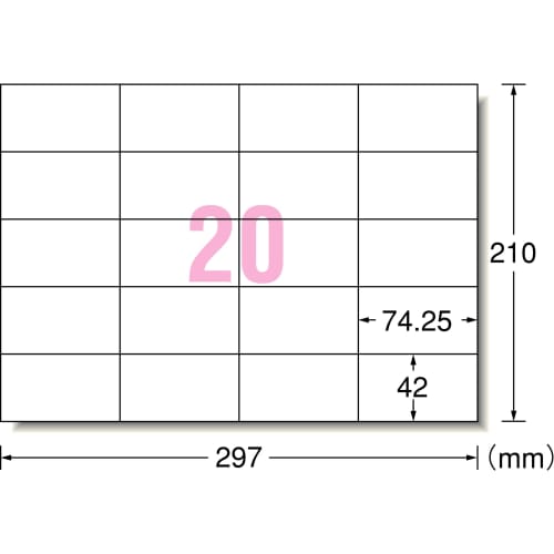 A-One Copy Label A4 20 sides A type 20 sheets 28204