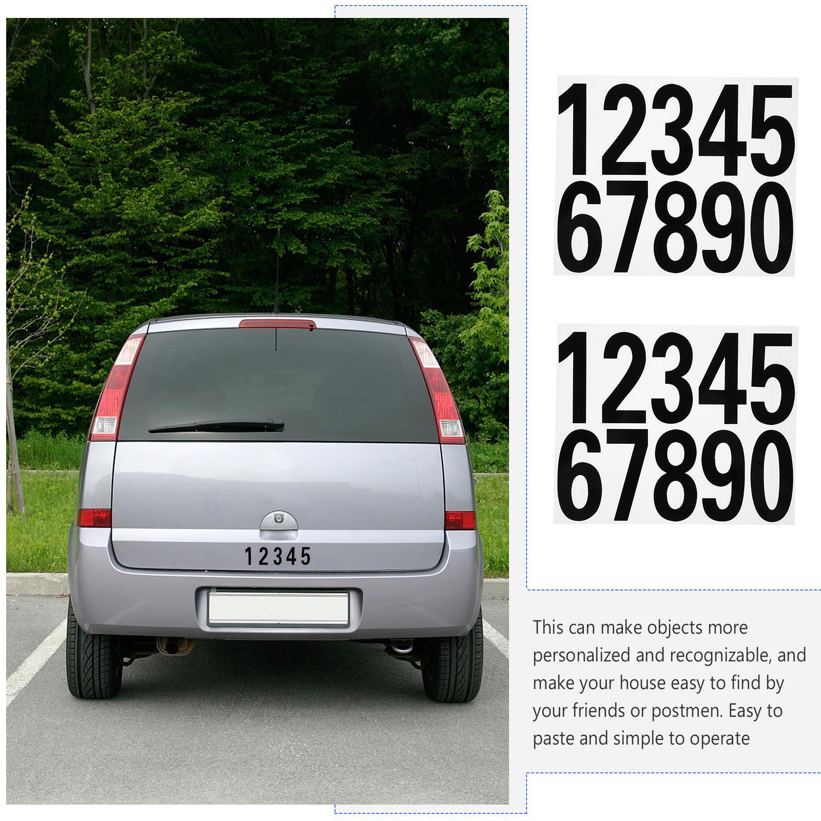 4Sets Number Digit Reflective Decals Stickers for Mailbox Street Outdoor Address Sign 0-9 Number Sticker 0-9 Numbers Decal чёрный