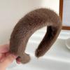 Women Girls Plush Widen Thicken Plush Hair Bands Faux Fur Headbands Soft Fluffy Furry Hair Hoops Winter Headdress