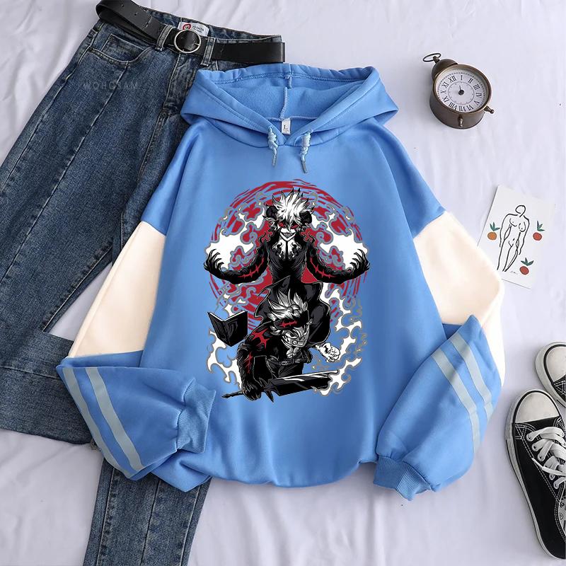 Anime Black Clover Asta Grafikdruck Kapuzenpullover Herren Damen Reißverschluss-Hoodies Lässiges Lockeres Sweatshirt Harajuku Unisex Reißverschlussjacke
