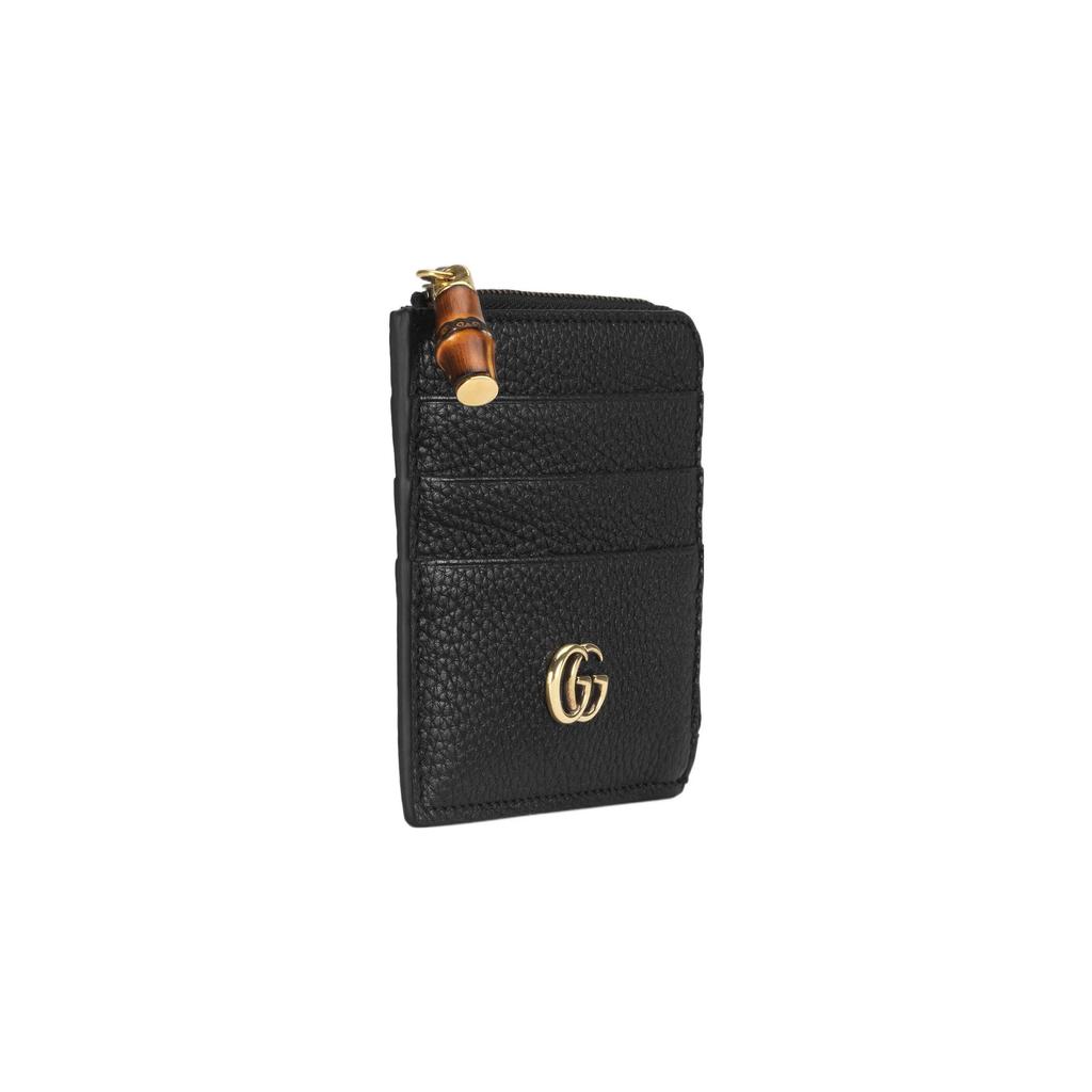 GUCCI Leather Card Holders Regular Women's Black (Unisex) Card Holders 739497 AABXM 1000