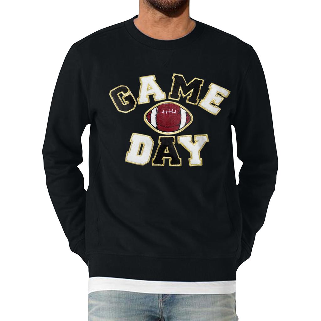 Men's Oversized Long Sleeve Crewneck Sweatshirt Casual Loose