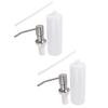 2 Sets Soap Dispenser for Kitchen Sink 304 Stainless Steel Built in Soap Dispenser Countertop Pump Head with 300ML