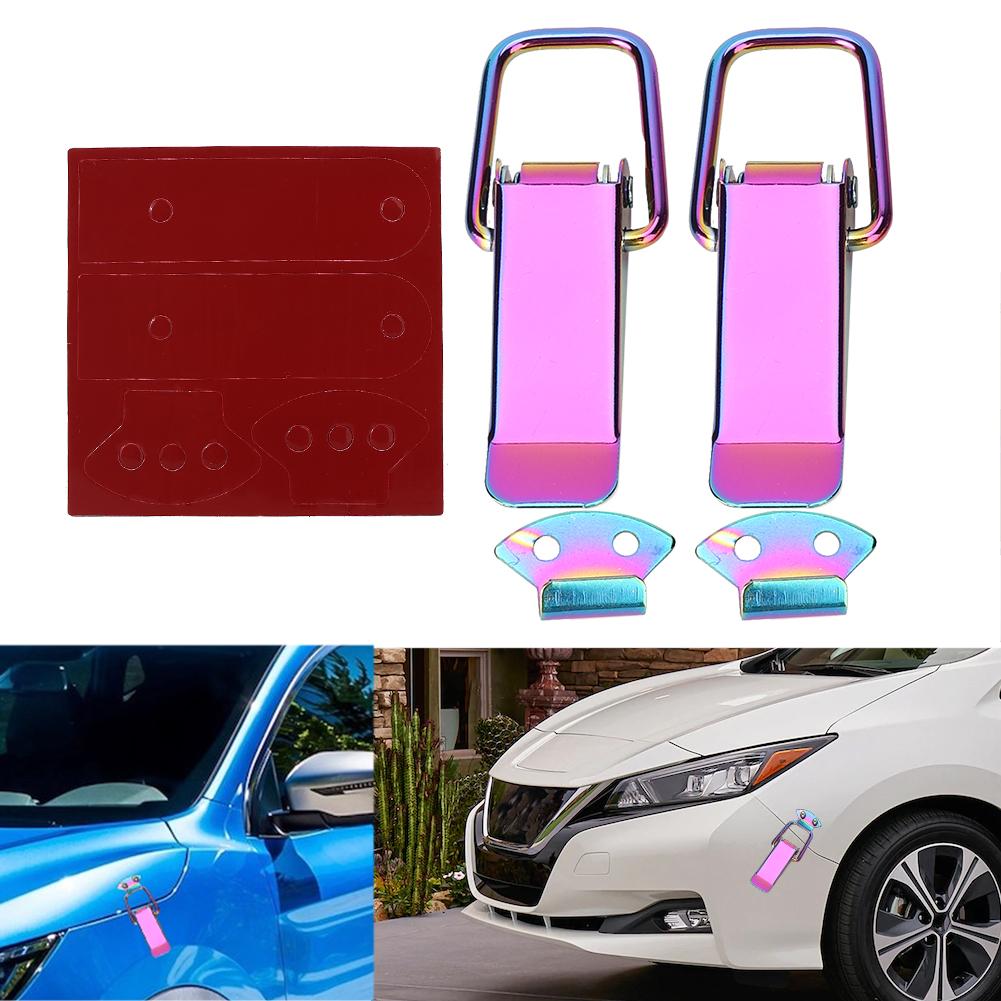 2pcs Universal Security Car Truck Hook Lock Clip Quick Release Purple