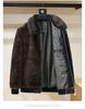 Men's Gold Sable Velvet Jacket: Fashionable Casual Warm Fur Coat for Autumn and Winter