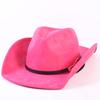 Beliebter europäischer und amerikanischer klassischer Wildleder Western Cowboyhut, Mode für Damen und Herren, großer Schirmhut Sonnenschutz