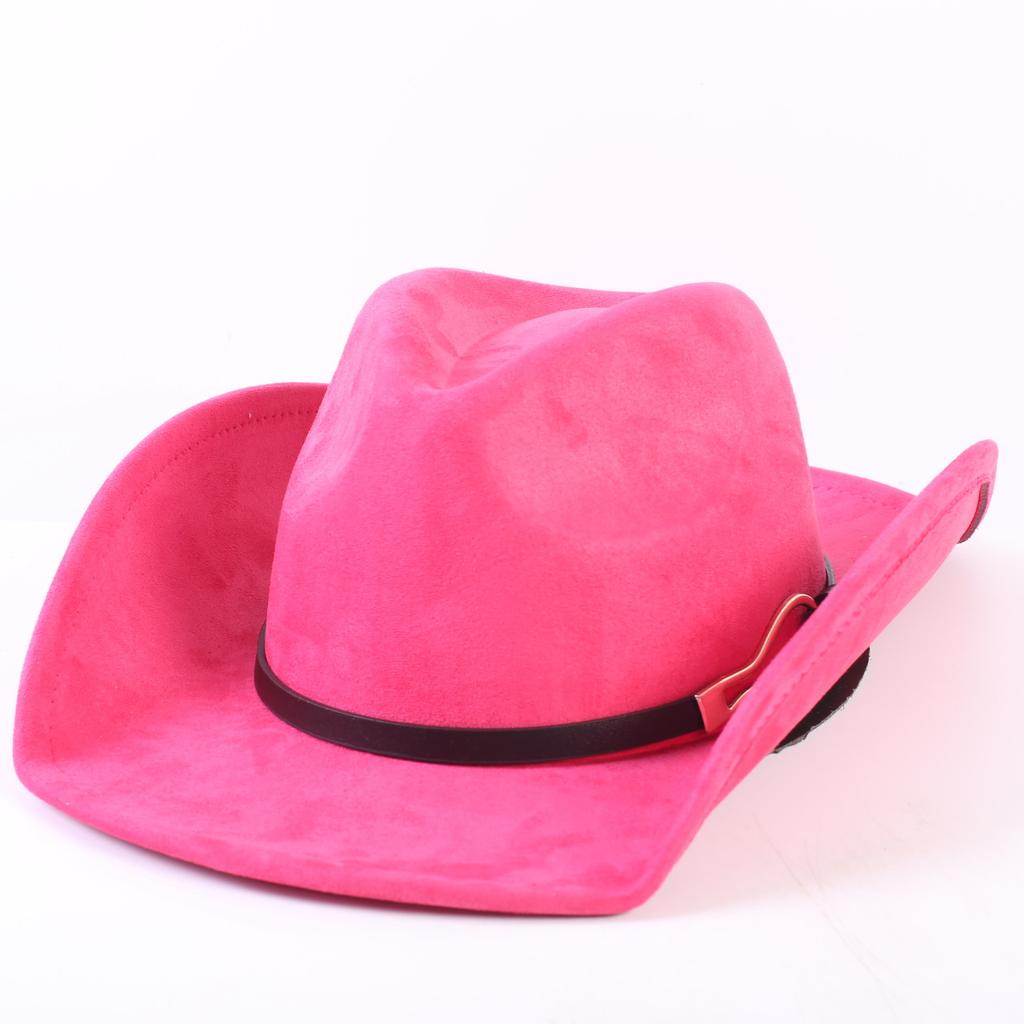 Beliebter europäischer und amerikanischer klassischer Wildleder Western Cowboyhut, Mode für Damen und Herren, großer Schirmhut Sonnenschutz