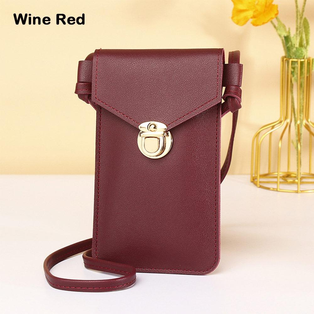 

Многофункциональные наплечные держатели для карт, сумки кроссбоди из ПУ кожи, новые кошельки, женские вино красного