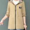 Primavera Autunno Moda Donna Bomber Giacca da donna Tasca con cerniera Con cappuccio Due lati Capispalla Sciolto Giacca a vento taglie forti Donna