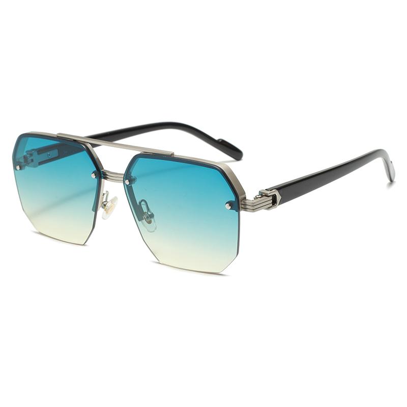 New Rimless Fashion Sunglasses for Women Men Casual Gradient Glasses for Summer Outdoors Beach Party Brand Designer UV400