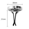 Car Air Freshener, 2PCS 30mm Stainless Steel with Vent Clip 12 Felt Pads