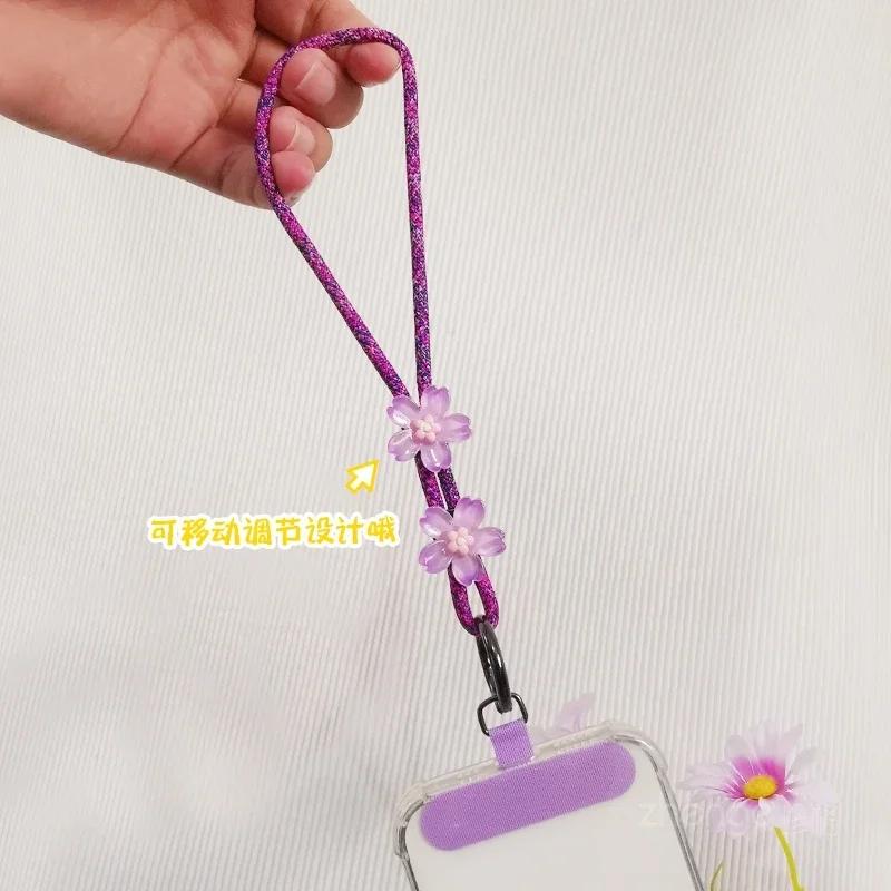 Mobile Lanyard Braided Wrist Cord Personalized Student Adjustable Length Portable Chain for Men and Women  Phone Strap  Charm