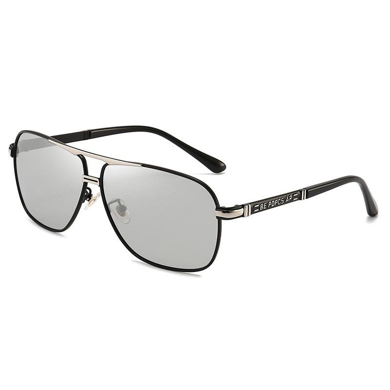 

Поляризованные солнцезащитные очки Мужские квадратные с двойной перекладиной Солнцезащитные очки для водителя Вождение Рыбалка Меняющие цвет Двойного назначения для дня и ночи