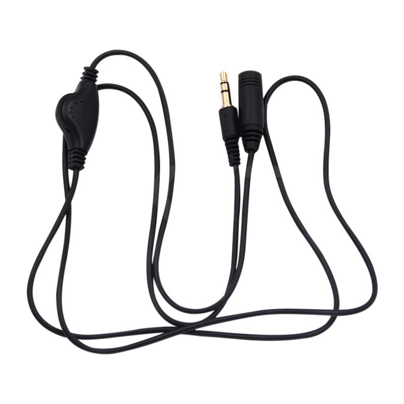 3.5mm Jack AUX Male To 3.5 Mm Female Adapter Extension Cable with Volume Control Audio Stereo Earphone Headphone Cord