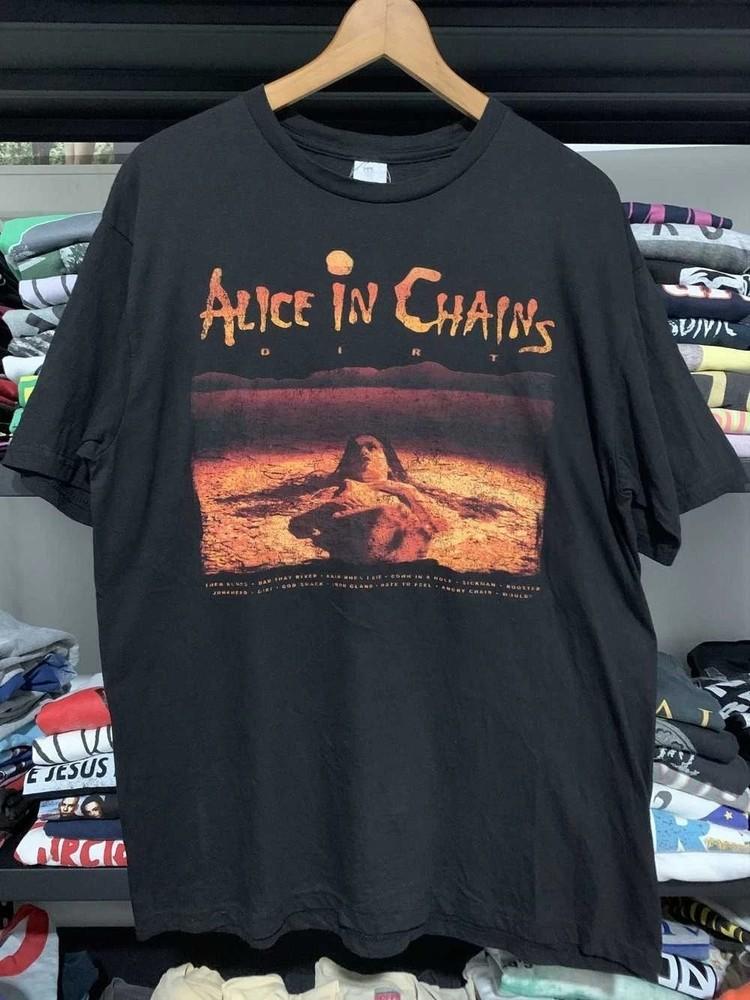 

Vintage Alice in Chains shirt Dirt Retro Black Unisex Tshirt Men Women KH14033 Unisex T-Shirt XXL