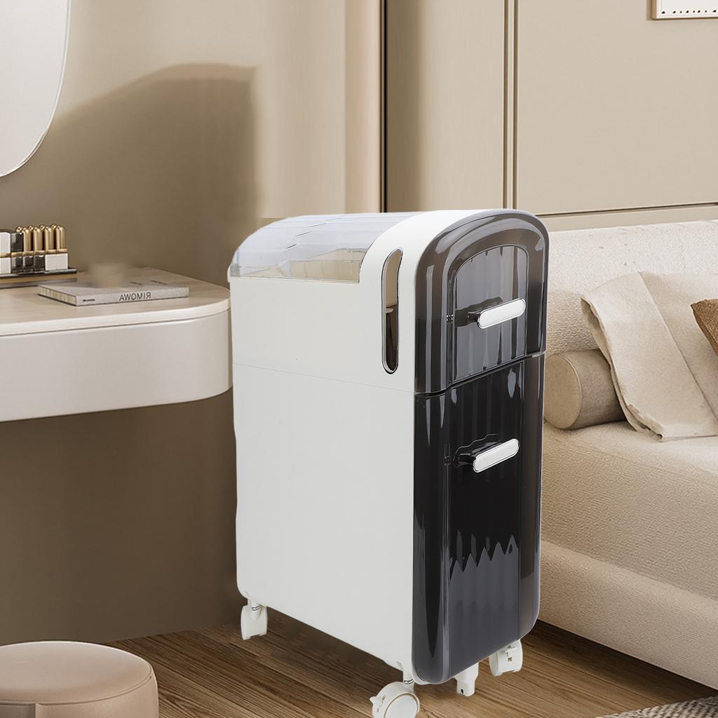 Narrow Storage Cabinet Multipurpose Modern Simple Design Drawer Type 2 Tier Slim Bathroom Storage Cabinet for Bathroom Kitchen
