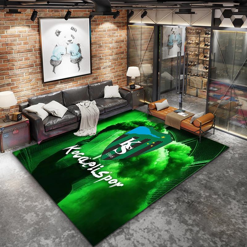 Green Camo Football Crest Carpet Rug For Living Room Bedroom Home Sofa Decoration Kids Play Nonslip Floor Mat