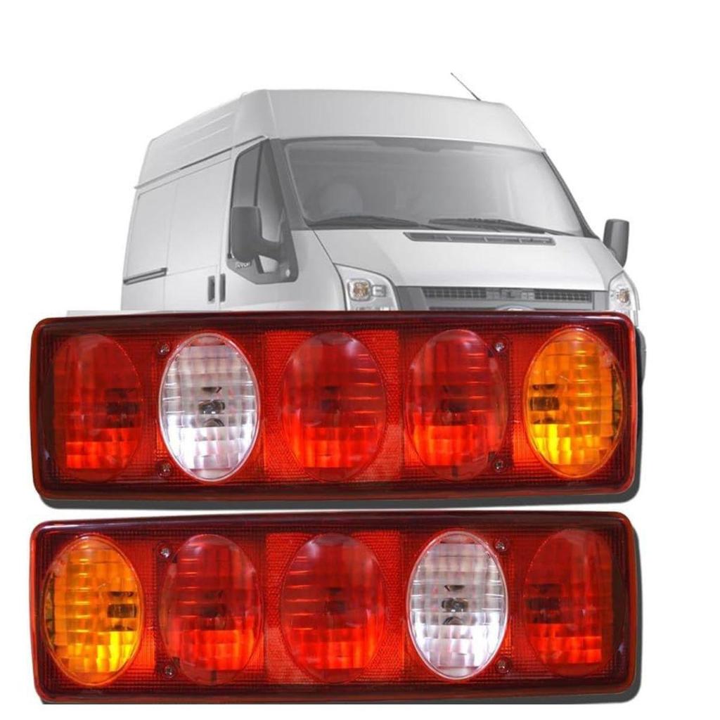 2x Rear Tail Lamp Brake Lights Combination Assembly for DAF, MAN Trucks & Trailers (Bulbs Included)