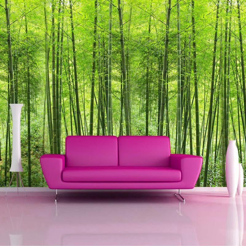 Nature Landscape Wallpaper Green Bamboo Forest Mural Size 3D Wallpaper For Wall Living Room Wall Mural
