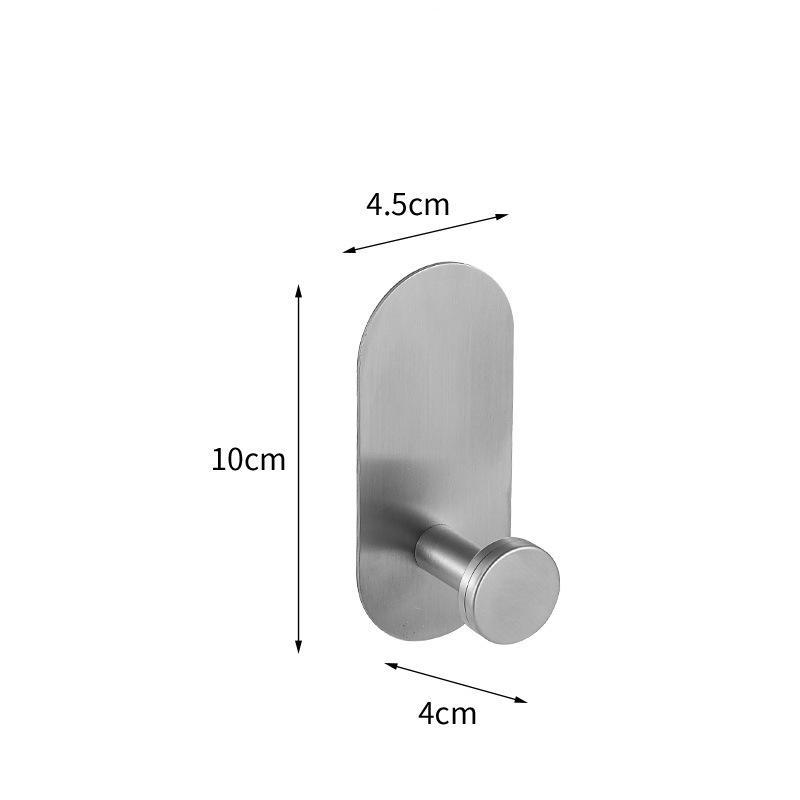 Durable Towel Holder Self-Adhesive No Drilling Bathroom Hook Stainless Steel Bathroom Organizer Kitchen Storage Rack