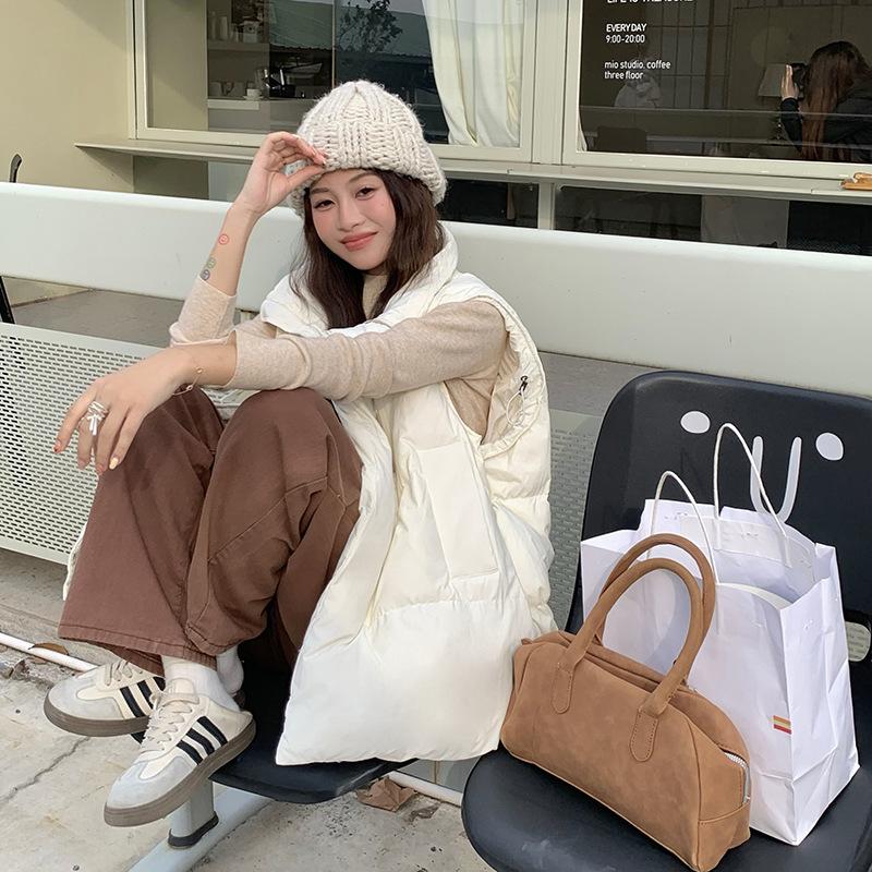 

Candy color new large size package, thin Han Fan stacked wear thickened warm down cotton vest women autumn and winter S белый