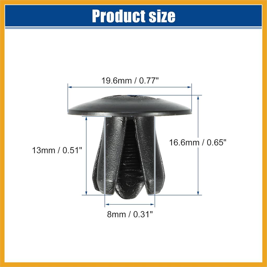 Bumper Cover Retainer Clip Fasteners Fit for Hyundai Sonata 2.4L No.8659028000/86590-28000 - Pack of 50 Replacement