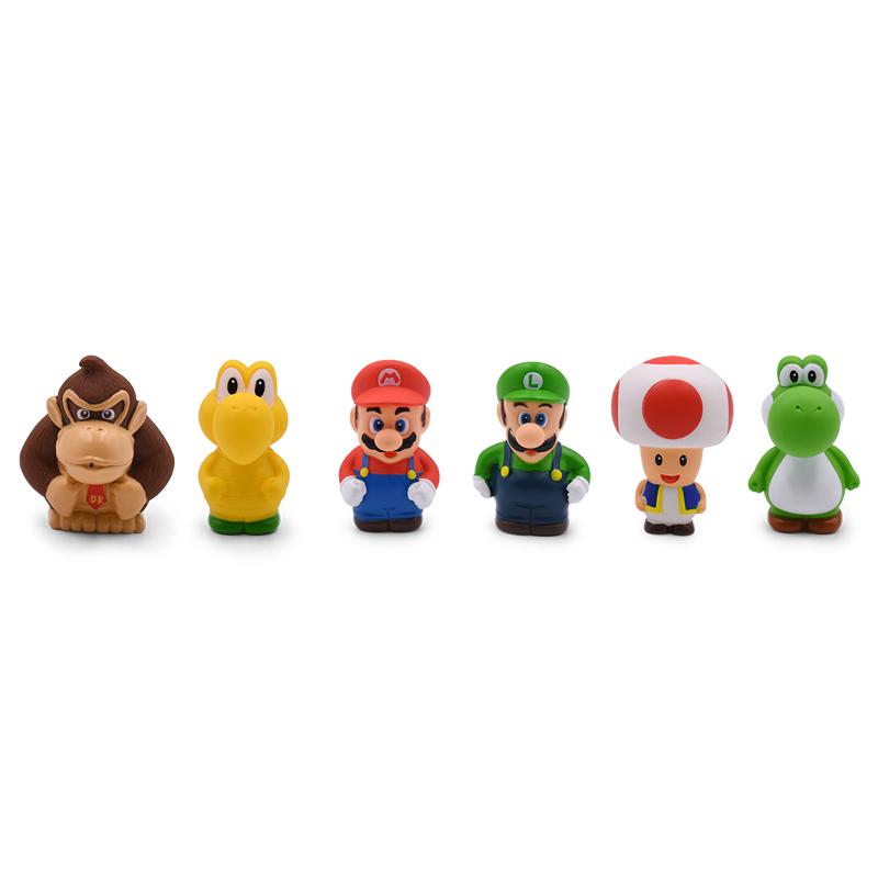 3-48Pcs/Set Mario Bros Princess Peach Bowser Goomba Figures Toys Cute Anime Donkey Kong Yodhi Boo Toad Model Doll Birthday Gifts