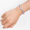2026 Silver Pink Diamond Heart Bracelet, Full Diamond Crystal Love Jewelry Crystal Bracelet Light Luxury Girly Accessories