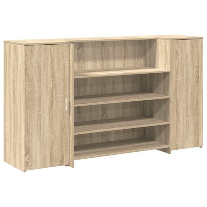 VidaXL Reception Desk Sonoma Oak 180x50x103.5 Cm Engineered Wood, Reception Counter, Salon Reception, Counter 3324171